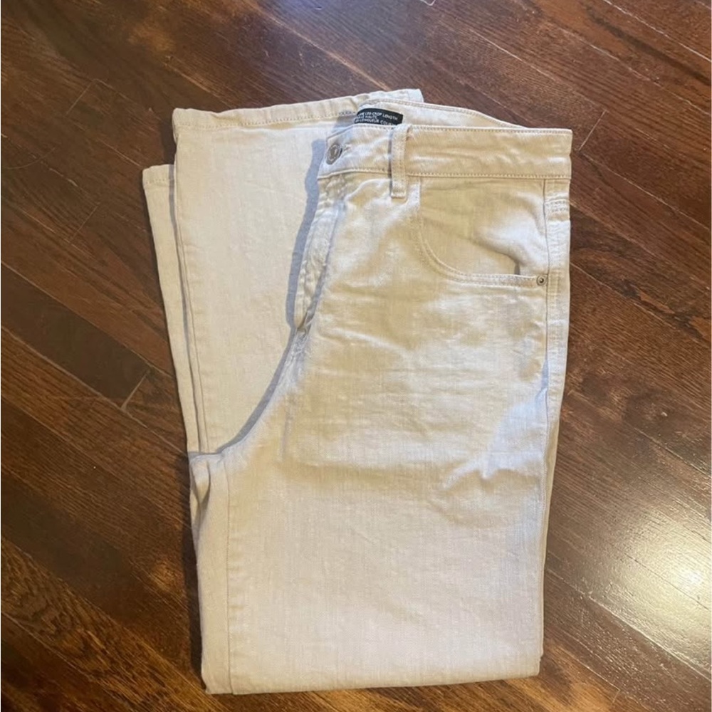 Cream Ankle Jeans